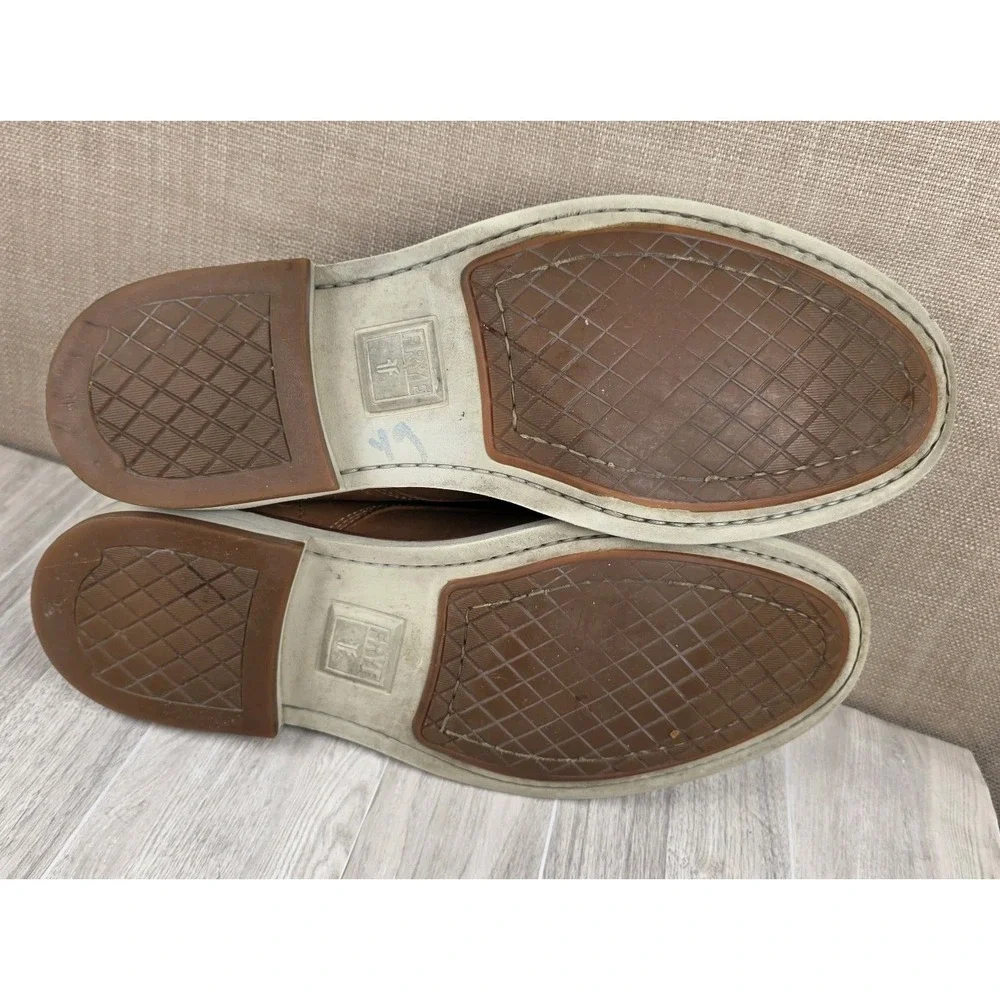 Frye Murray Tan Nubuck Leather Lace-Up Plain Toe Oxford Shoes Men's Size 10.5